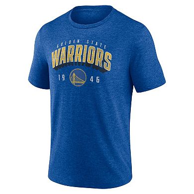 Men's Royal Golden State Warriors Backboard Tri-Blend T-Shirt