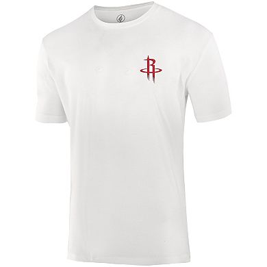 Unisex FISLL White Houston Rockets Burst Logo T-Shirt