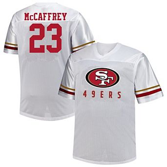 Men's Fanatics Christian McCaffrey White San Francisco 49ers Big & Tall V-Neck Fashion Jersey