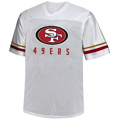 Men's Fanatics Christian McCaffrey White San Francisco 49ers Big & Tall V-Neck Fashion Jersey