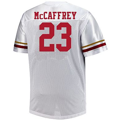 Men's Fanatics Christian McCaffrey White San Francisco 49ers Big & Tall V-Neck Fashion Jersey