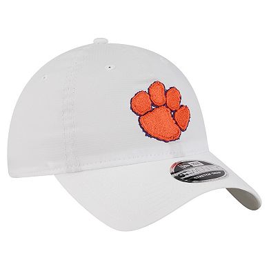 Men's New Era White Clemson Tigers Active Ripstop 9TWENTY Adjustable Hat