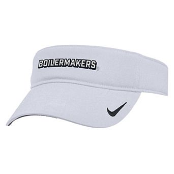 Men's Nike White Purdue Boilermakers 2025 On-Field Ace Performance Adjustable Visor