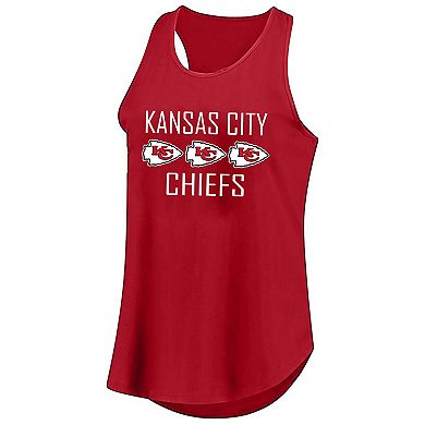 Women's Fanatics Travis Kelce Red Kansas City Chiefs Plus Size Name & Number Tank Top