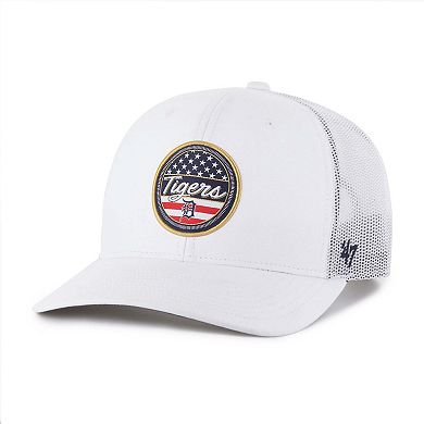 Men's '47 White Detroit Tigers Homage Adjustable Trucker Hat