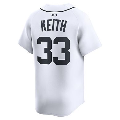 Men's Nike Colt Keith White Detroit Tigers Home Limited Player Jersey