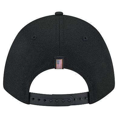 Men's New Era Black Chicago White Sox American Flag 9FORTY M-Crown A-Frame Adjustable Hat
