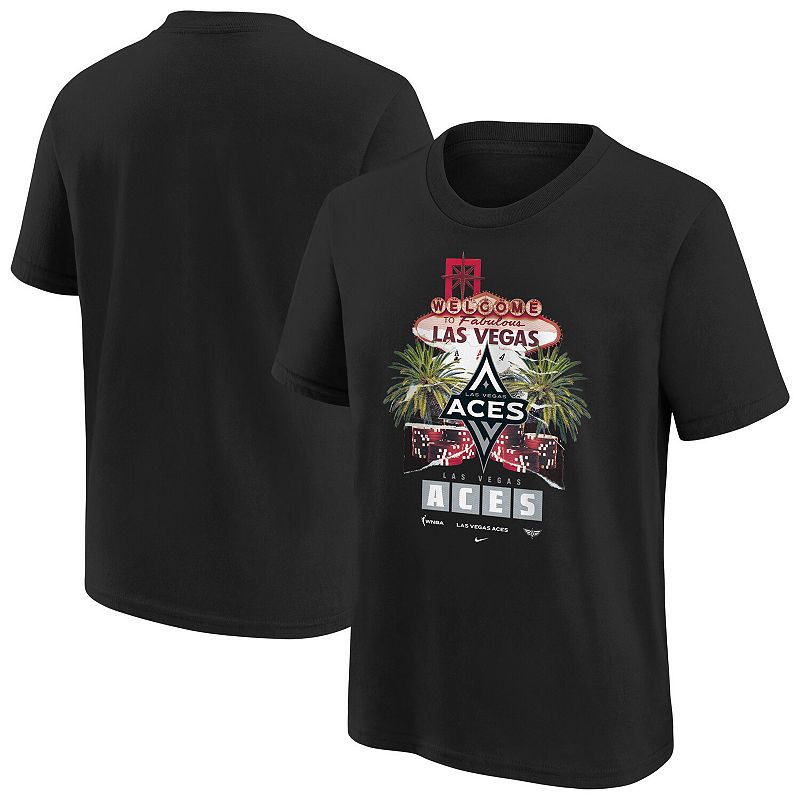 Nike Black Las Vegas Aces Original Content T-Shirt, Boy's