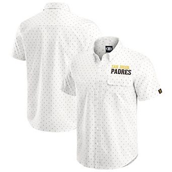 Men's Darius Rucker Collection by Fanatics Cream San Diego Padres Printed Button-Down Top