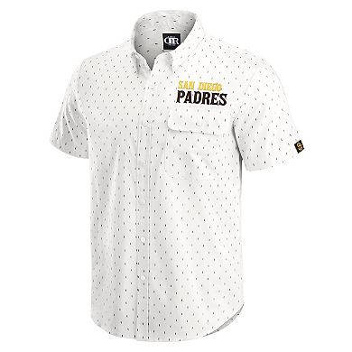 Men's Darius Rucker Collection by Fanatics Cream San Diego Padres Printed Button-Down Shirt