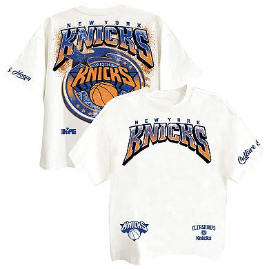 Men's Two Hype White New York Knicks Drip & Dime Collection Premium T-Shirt