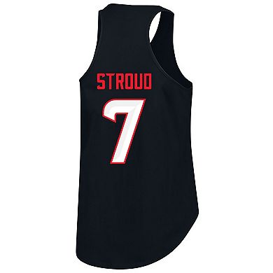 Women's Fanatics C.J. Stroud Navy Houston Texans Plus Size Name & Number Tank Top