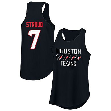 Women's Fanatics C.J. Stroud Navy Houston Texans Plus Size Name & Number Tank Top