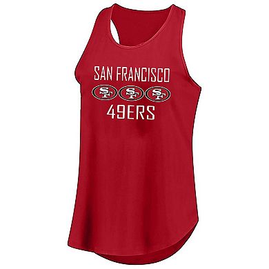 Women's Fanatics Christian McCaffrey Scarlet San Francisco 49ers Plus Size Name & Number Tank Top