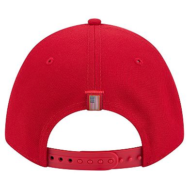 Men's New Era Red Washington Nationals American Flag 9FORTY M-Crown A-Frame Adjustable Hat
