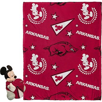 Northwest x Disney Arkansas Razorbacks Mickey Hugger Pillow & Silk Touch Throw Set