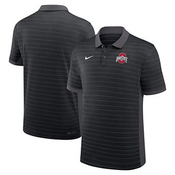 Men's Nike Black Ohio State Buckeyes 2025 Early Season Coaches Sideline Victory Stripe Performance Polo