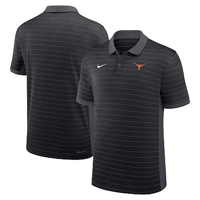 Men's Nike Black Texas Longhorns 2025 Early Season Coaches Sideline Victory Stripe Performance Polo