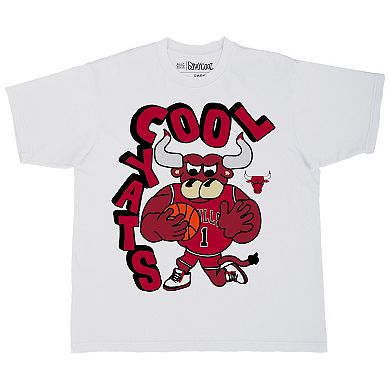 Men's Stadium Essentials White Chicago Bulls NBA x Staycool Mascot Oversized T-Shirt