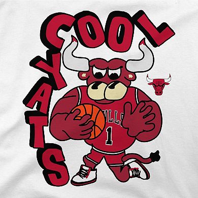 Men's Stadium Essentials White Chicago Bulls NBA x Staycool Mascot Oversized T-Shirt