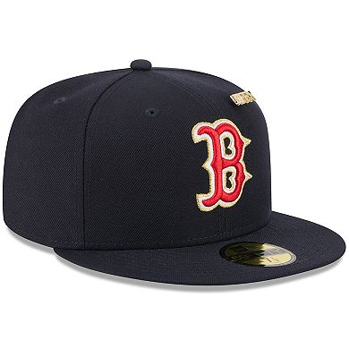 Men's New Era Navy Boston Red Sox 2025 59FIFTY Day 59FIFTY Fitted Hat with Pins