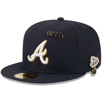 Men's New Era Navy Atlanta Braves 2025 59FIFTY Day 59FIFTY Fitted Hat with Pins
