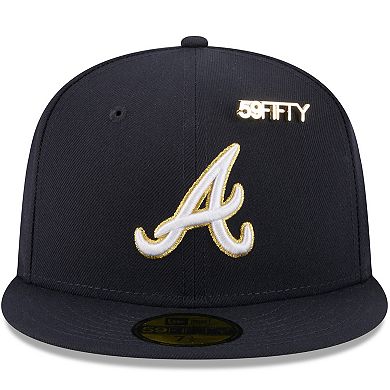 Men's New Era Navy Atlanta Braves 2025 59FIFTY Day 59FIFTY Fitted Hat with Pins