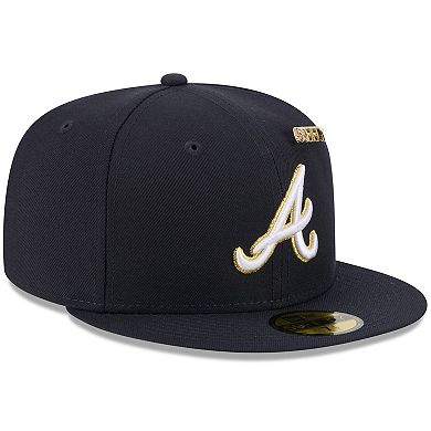 Men's New Era Navy Atlanta Braves 2025 59FIFTY Day 59FIFTY Fitted Hat with Pins