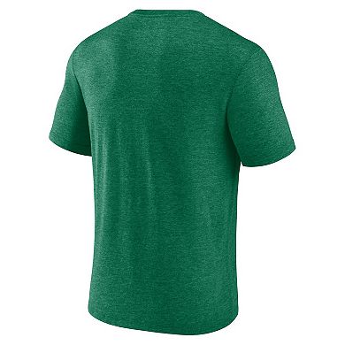 Men's Fanatics Heather Green Hartford Whalers Vintage Hockey Distressed Overtime Tri-Blend T-Shirt