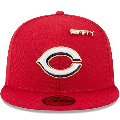 Men's New Era Red Cincinnati Reds 2025 59FIFTY Day 59FIFTY Fitted Hat with Pins