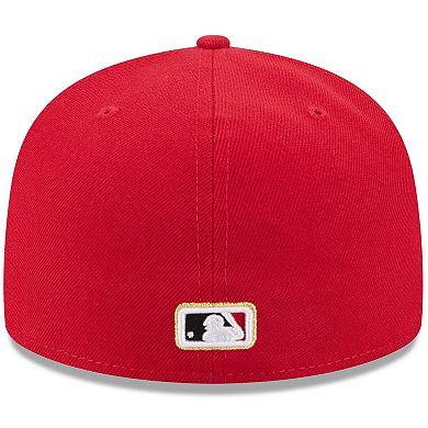 Men's New Era Red Cincinnati Reds 2025 59FIFTY Day 59FIFTY Fitted Hat with Pins