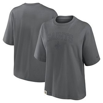 Women's Nike Charcoal New Orleans Saints Glory Arch Boxy T-Shirt