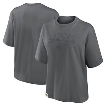 Women's Nike Charcoal New Orleans Saints Glory Arch Boxy T-Shirt