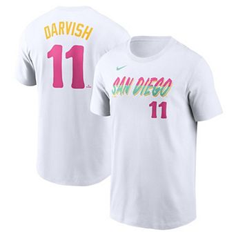 Men's Nike Yu Darvish White San Diego Padres Fuse City Connect Name & Number T-Shirt