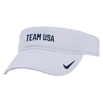 Men's Nike White Team USA Ace Adjustable Visor