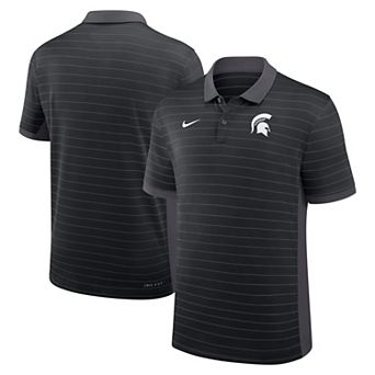 Men's Nike Black Michigan State Spartans 2025 Early Season Coaches Sideline Victory Stripe Performance Polo