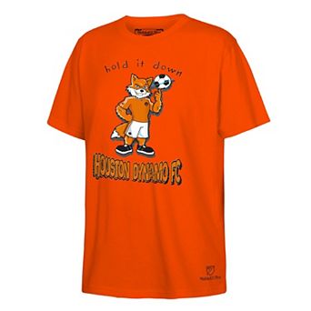 Youth Mitchell & Ness Orange Houston Dynamo FC Mascot T-Shirt