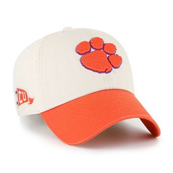 Men's '47 Cream Clemson Tigers Grand Stand Clean Up Adjustable Hat