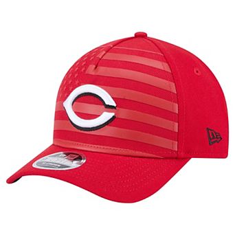 Men's New Era Red Cincinnati Reds American Flag 9FORTY M-Crown A-Frame Adjustable Hat