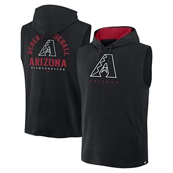 Men's Fanatics Black Arizona Diamondbacks Fire Speed Sleeveless Pullover Hoodie
