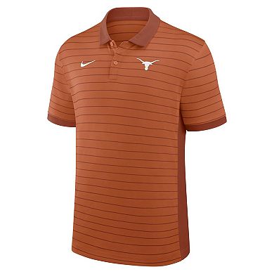 Men's Nike Texas Orange Texas Longhorns 2025 Early Season Coaches Sideline Victory Stripe Performance Polo