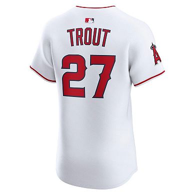 Men's Nike Mike Trout White Los Angeles Angels Home Elite Player Jersey
