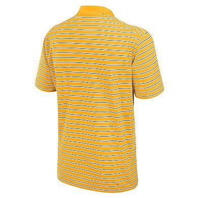 Men's Nike Gold/White LSU Tigers Primetime Victory Striped Performance Polo