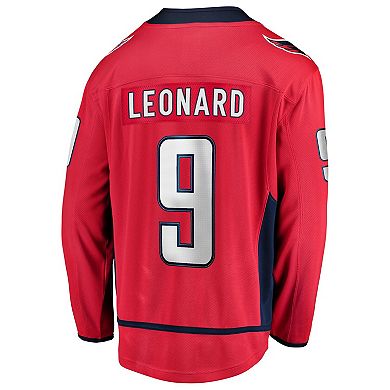 Men's Fanatics Ryan Leonard Red Washington Capitals Home Breakaway Jersey