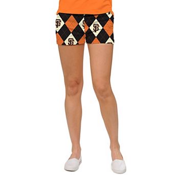 Women's Loudmouth Black San Francisco Giants Argyle Mini Shorts