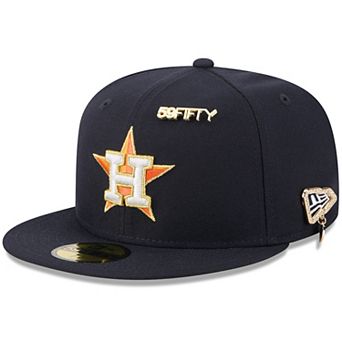 Men's New Era Navy Houston Astros 2025 59FIFTY Day 59FIFTY Fitted Hat with Pins