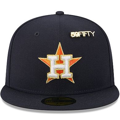 Men's New Era Navy Houston Astros 2025 59FIFTY Day 59FIFTY Fitted Hat with Pins