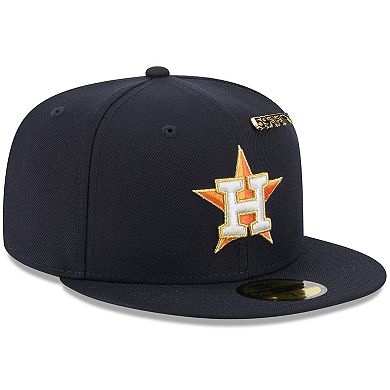 Men's New Era Navy Houston Astros 2025 59FIFTY Day 59FIFTY Fitted Hat with Pins