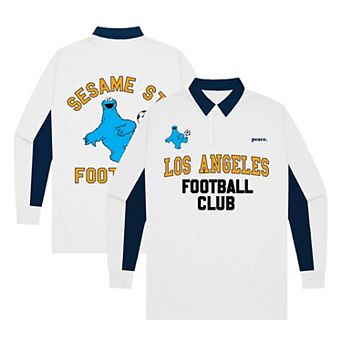 Youth Peace Collective x Sesame Street Cream LAFC Rugby Long Sleeve Polo