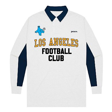 Youth Peace Collective x Sesame Street Cream LAFC Rugby Long Sleeve Polo